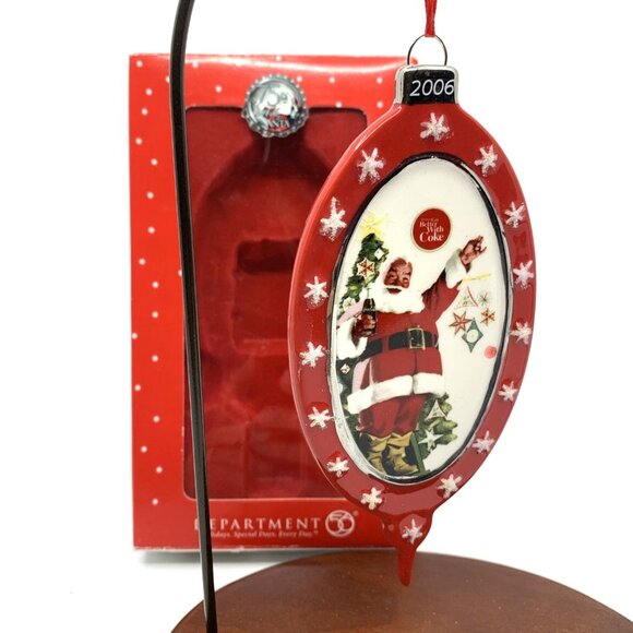 Coca-Cola Other - 2006 Coca-Cola Dept 56 Christmas Holiday Ornament 75th Anniversary NIB Vintage
